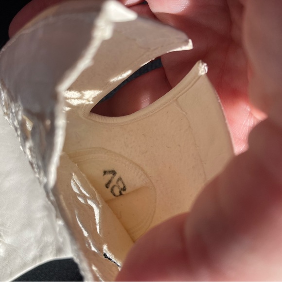 VTG Leather Gloves Italian Made by Anticoli Off White Size 7 - Picture 9 of 16